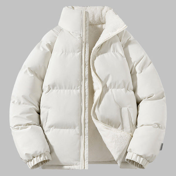Men's - Thick Puffer Jacket - Fleece Lined Warmth - Perfect for Cold Weather