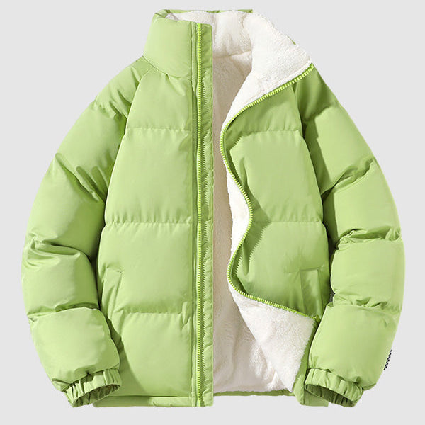 Men's - Thick Puffer Jacket - Fleece Lined Warmth - Perfect for Cold Weather