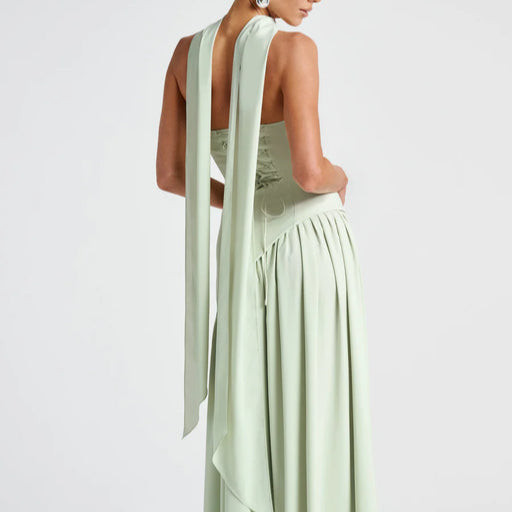 Women's - Strapless Evening Dress - A-Line with Slit