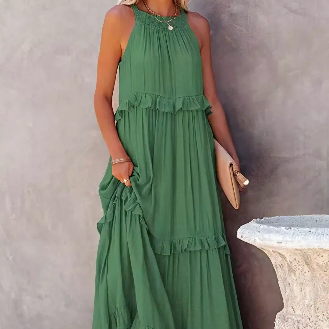 Women's – Ruffled Boho Dress – Lightweight Fit