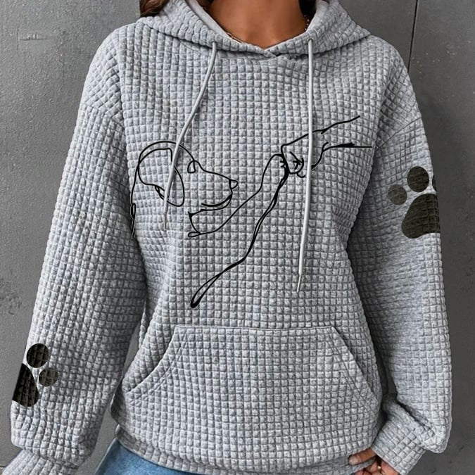 Women's - Cosy Hoodie - Adorable Dog Print