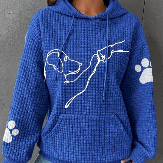 Women's - Cosy Hoodie - Adorable Dog Print