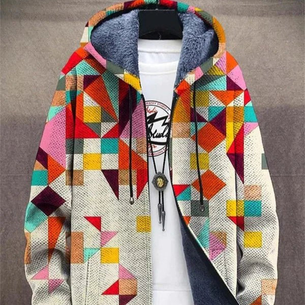 Women's - Art Print Cardigan - Soft Luxurious Material - Stylish Layering Essential for Every Wardrobe