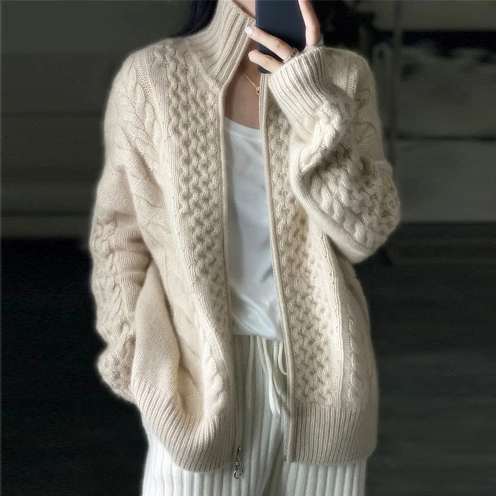Women - Cardigan - Zip-Up - Cosy Knitwear
