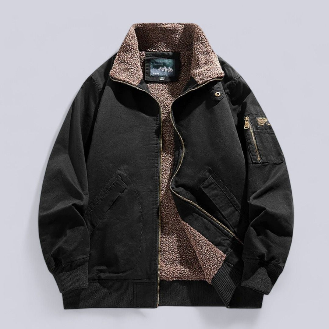 Men's - Jacket - Warm Wool-Lined - Stylish Winter Outerwear for Comfort