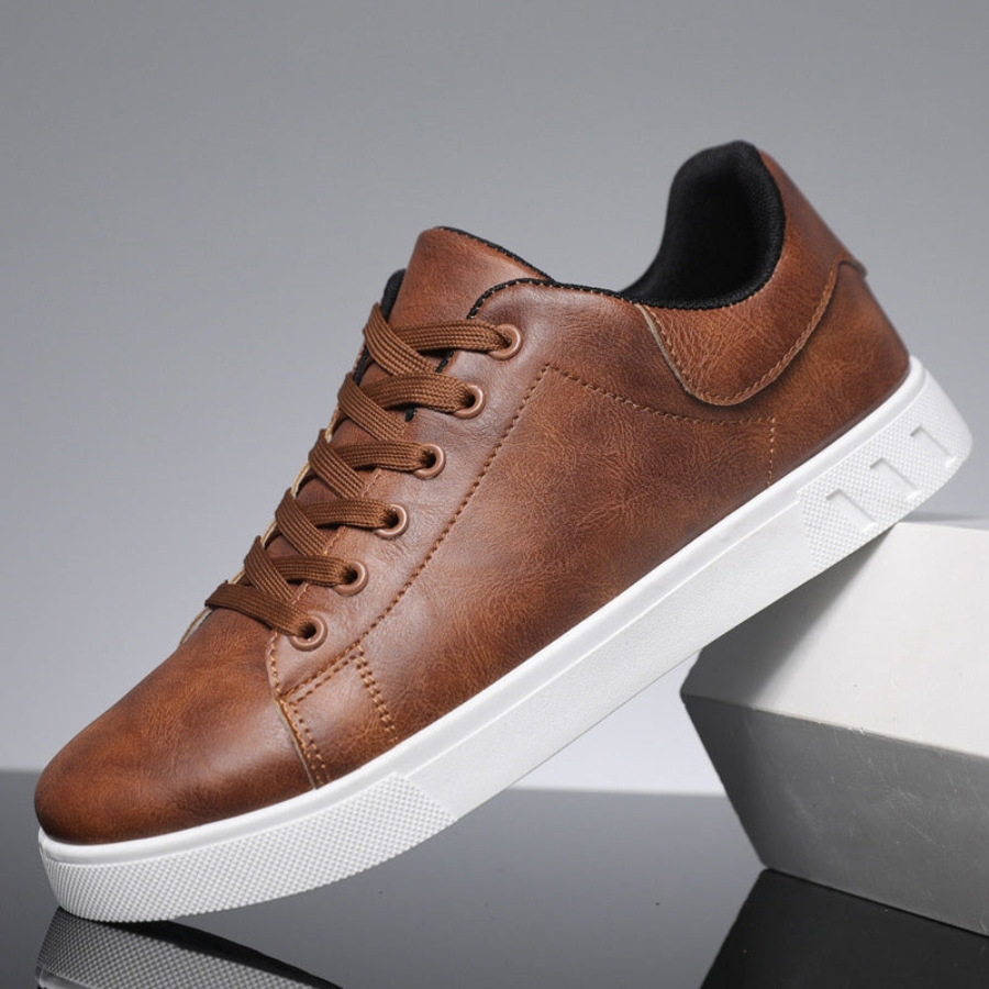 Men's - Stylish Sneakers - Leather - Trendy Footwear
