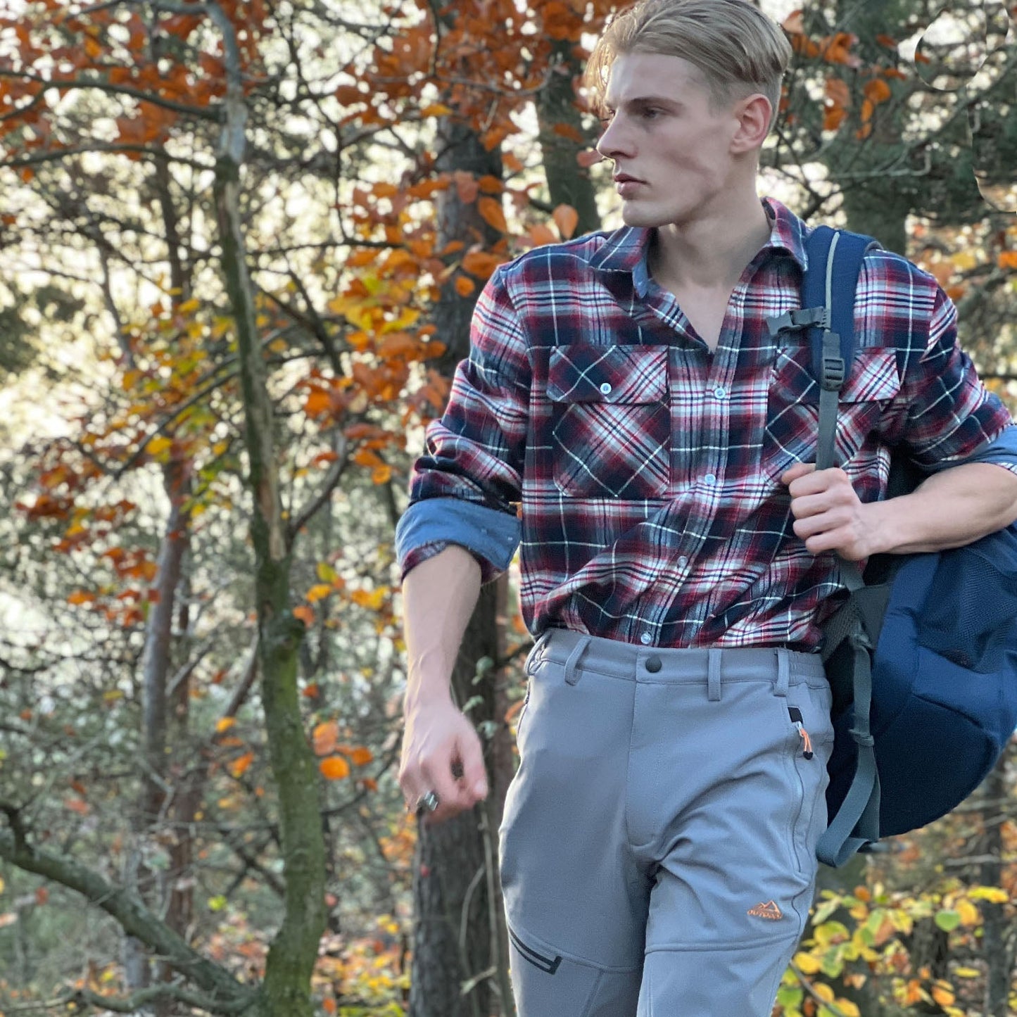 Men's - Long Sleeve Shirt – Cotton, Plaid Flannel – Casual Style