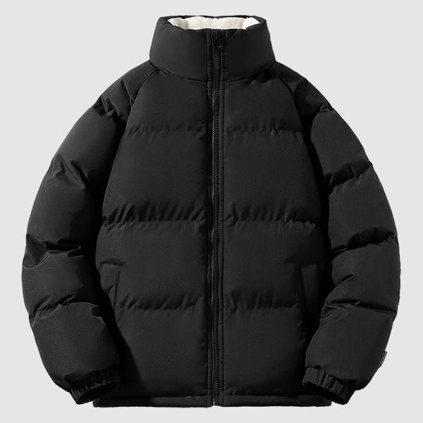 Men's - Thick Puffer Jacket - Fleece Lined Warmth - Perfect for Cold Weather