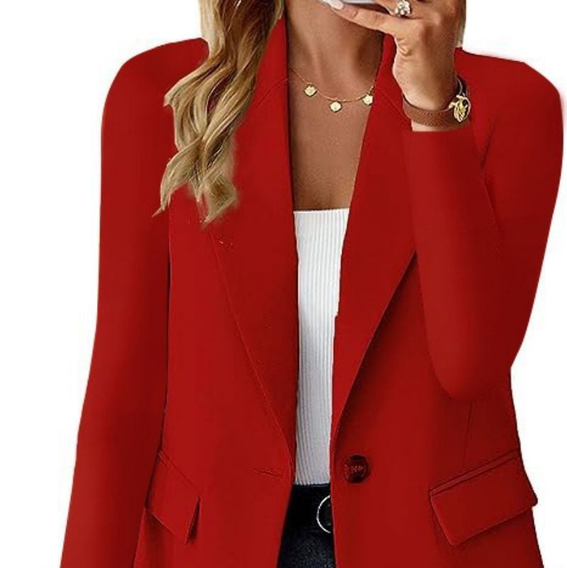 Women's - Casual Blazer - Lightweight Fabric - Versatile Style for Office and Outings - Stylish Everyday Wear
