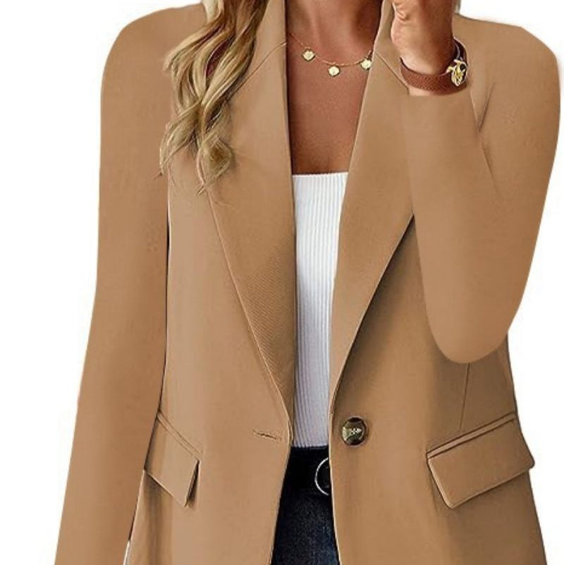 Women's - Casual Blazer - Lightweight Fabric - Versatile Style for Office and Outings - Stylish Everyday Wear