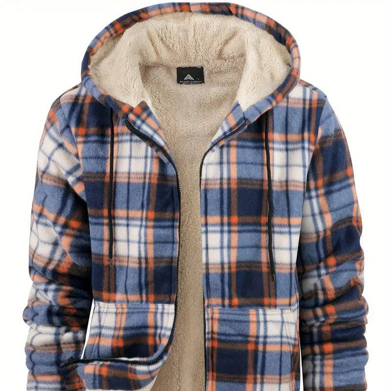 Men's - Warm Fleece Lined Jacket - Cosy Comfort for Cold Days