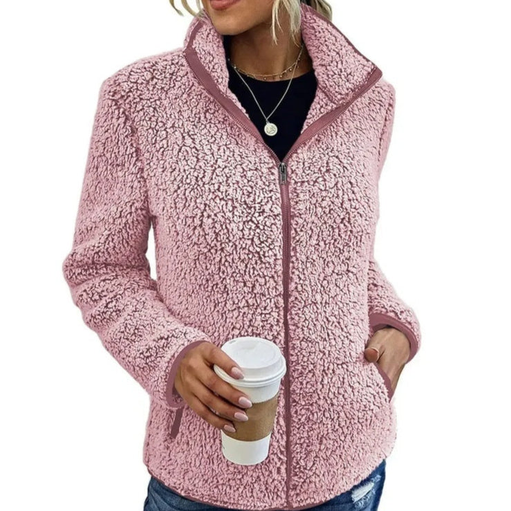 Women's - Fleece Zip-Up Jacket - Cosy Soft Material - Perfect for Layering