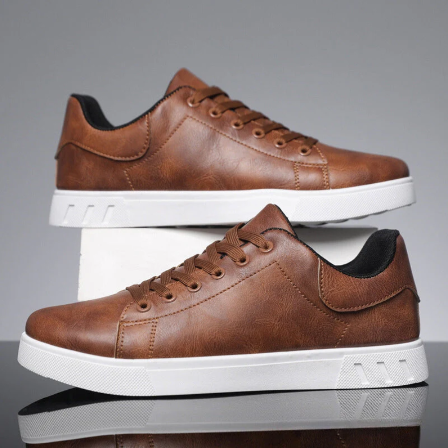 Men's - Stylish Sneakers - Leather - Trendy Footwear