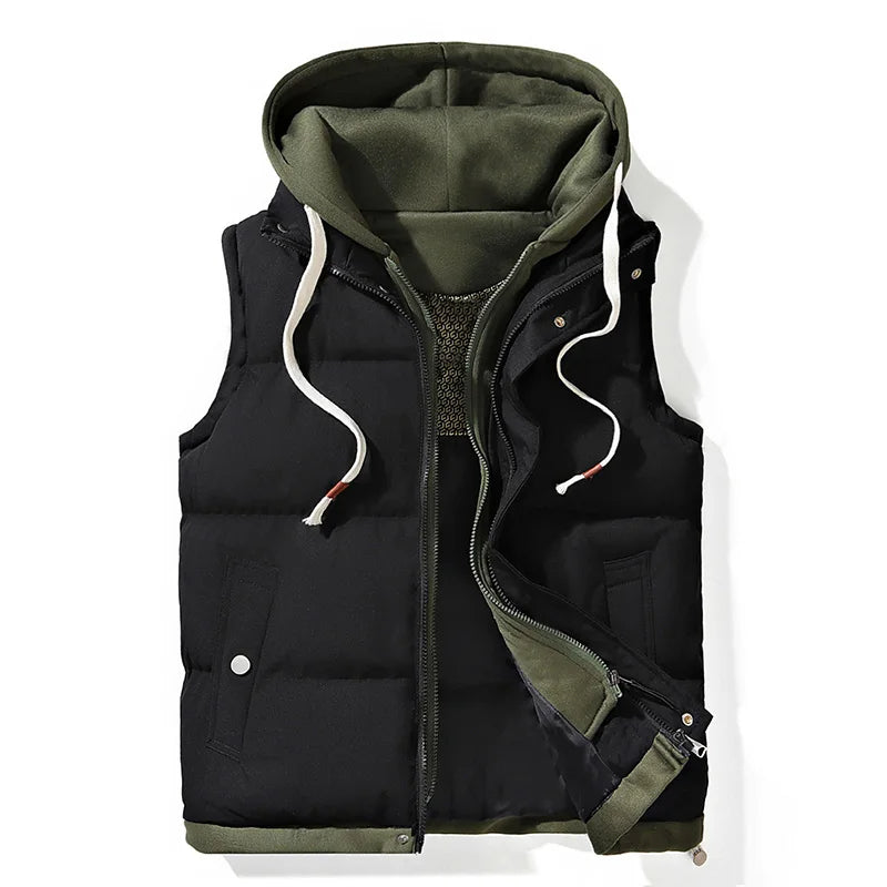 Men's - Soft Shell Hooded Puffer Gilet - Lightweight & Stylish Outerwear