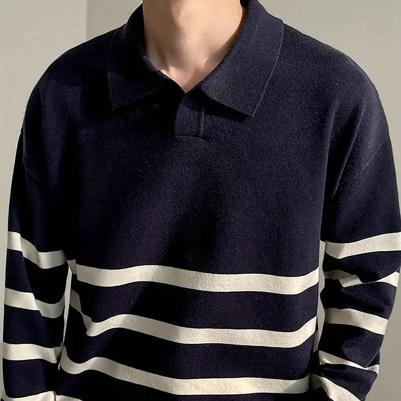 Men - Sweater - Striped Knit - Casual Fit