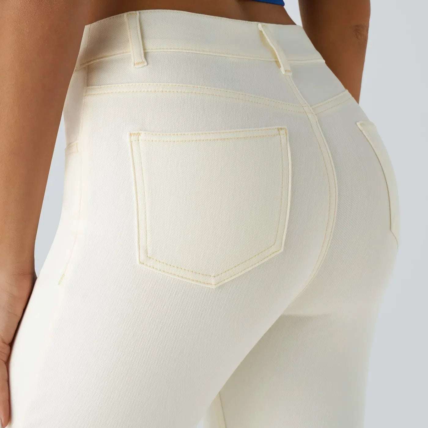 Women's - Comfortable Elastic Trousers - Stylish & Versatile Everyday Wear