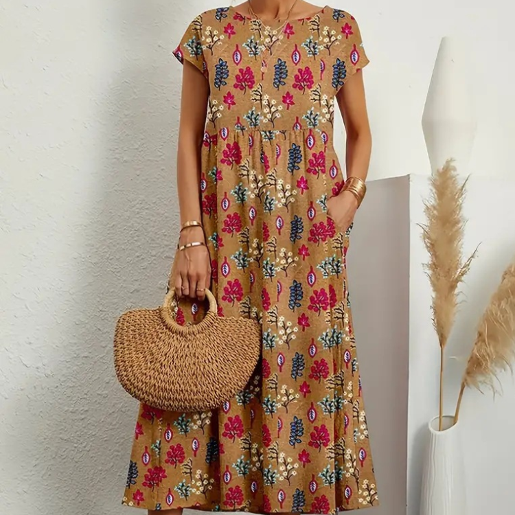 Women's – Tie-Dye Dress – Loose Fit Cotton Blend