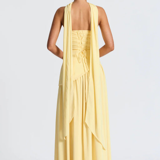Women's - Strapless Evening Dress - A-Line with Slit