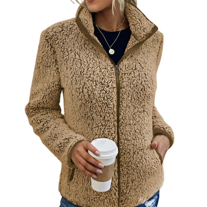 Women's - Fleece Zip-Up Jacket - Cosy Soft Material - Perfect for Layering