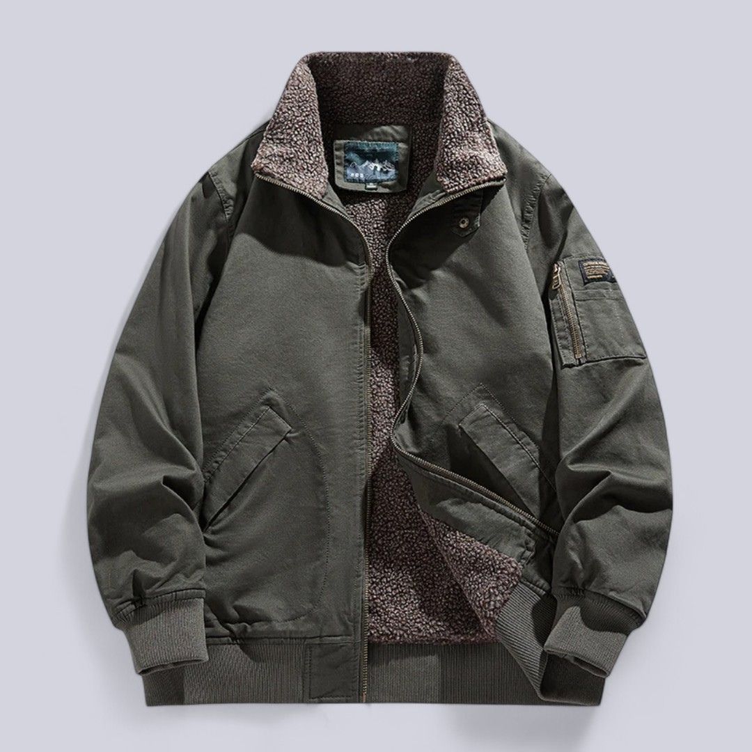 Men's - Jacket - Warm Wool-Lined - Stylish Winter Outerwear for Comfort