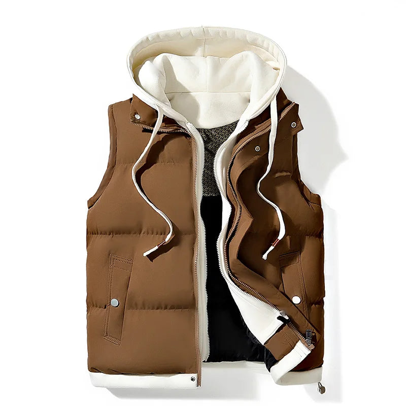 Men's - Soft Shell Hooded Puffer Gilet - Lightweight & Stylish Outerwear