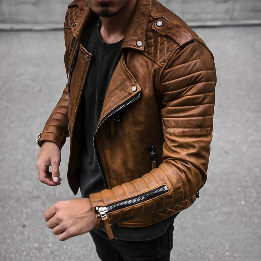 Men's - Waterproof Biker Jacket - Fashionable Style for Every Adventure