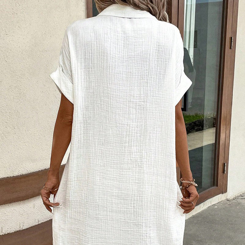 Women's – Shirt Dress – Cotton Relaxed Style