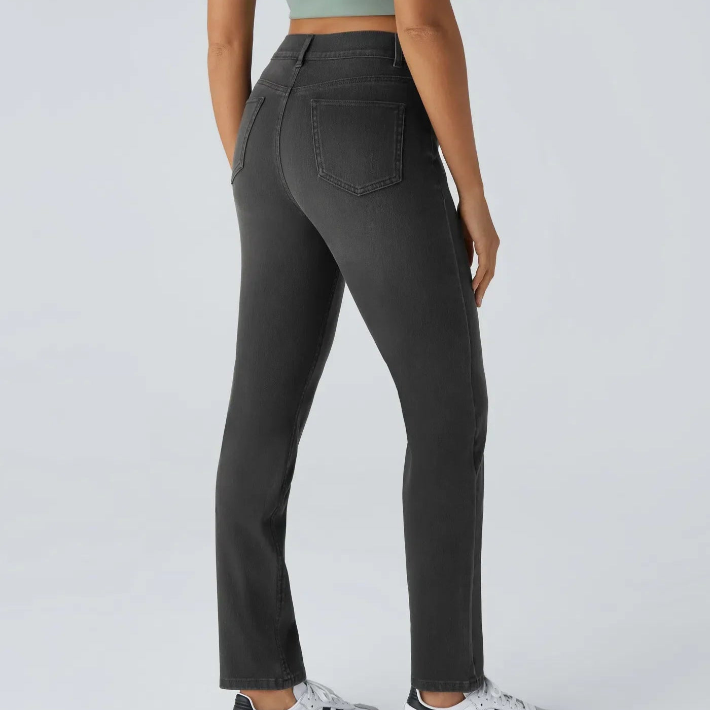 Women's - Comfortable Elastic Trousers - Stylish & Versatile Everyday Wear
