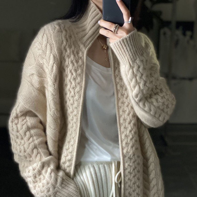 Women - Cardigan - Zip-Up - Cosy Knitwear
