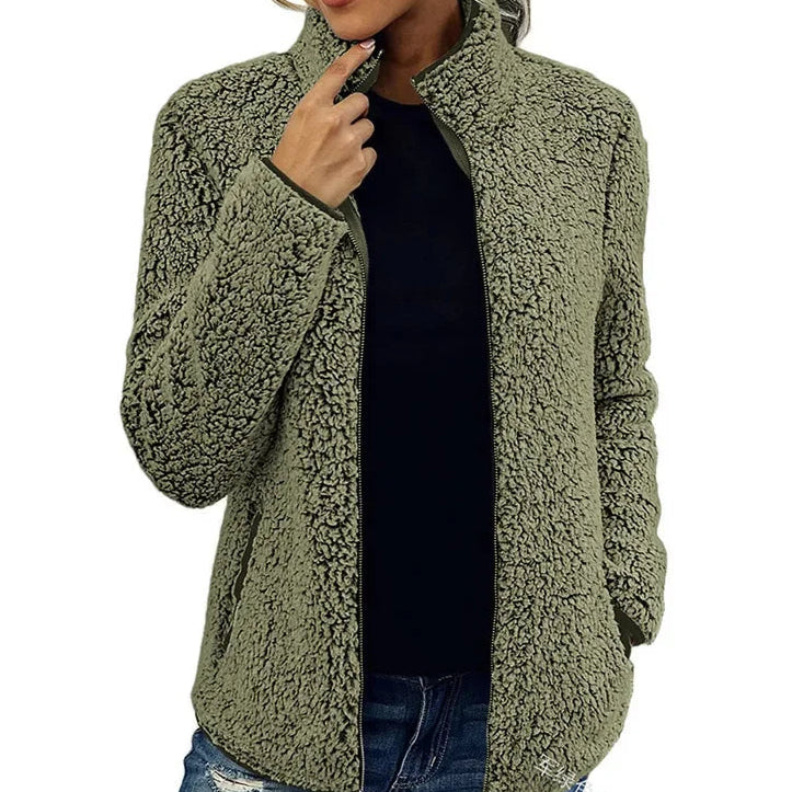 Women's - Fleece Zip-Up Jacket - Cosy Soft Material - Perfect for Layering