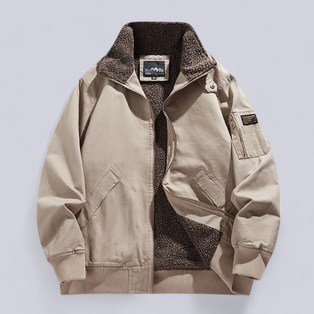 Men's - Jacket - Warm Wool-Lined - Stylish Winter Outerwear for Comfort