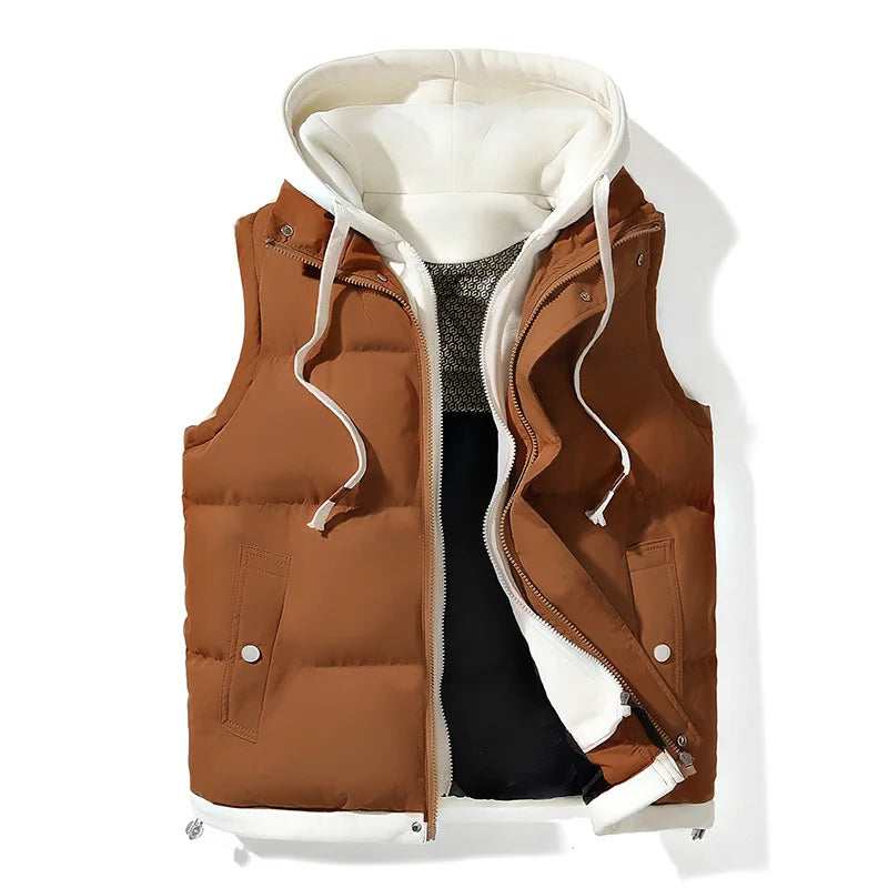 Men's - Soft Shell Hooded Puffer Gilet - Lightweight & Stylish Outerwear