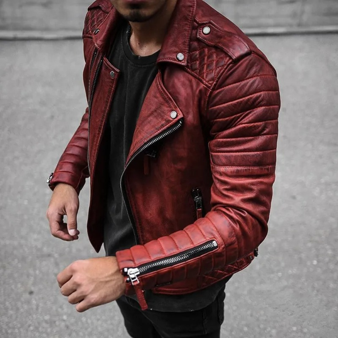 Men's - Waterproof Biker Jacket - Fashionable Style for Every Adventure