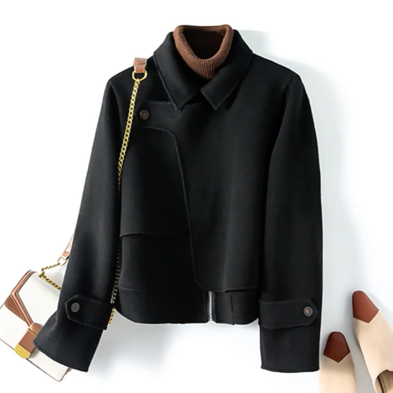 Women's - Stylish Wool Jacket - Classic Warmth & Timeless Elegance