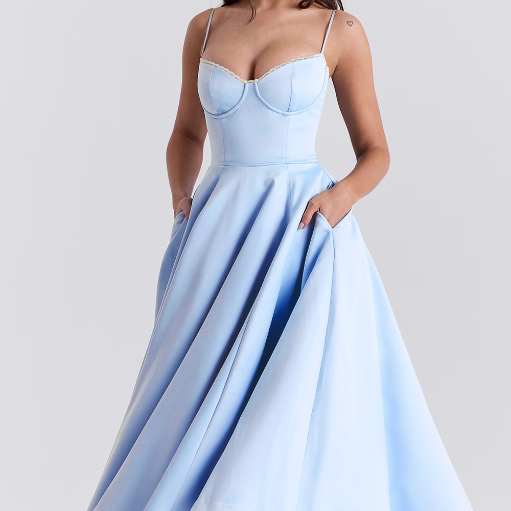 Women's - Elegant Slimming Dress - Lightweight Fabric - Flattering Fit for All Occasions - Timeless Style