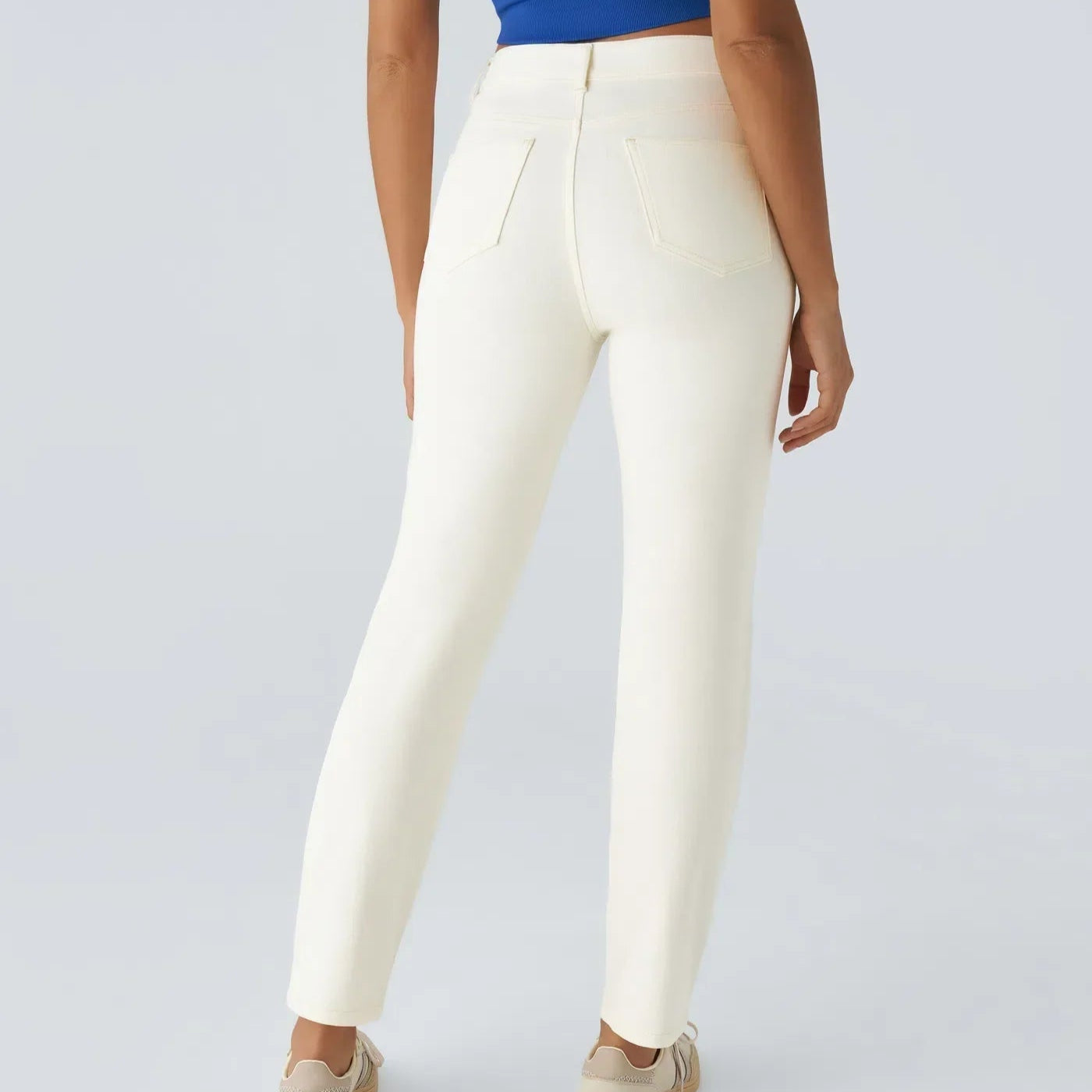Women's - Comfortable Elastic Trousers - Stylish & Versatile Everyday Wear