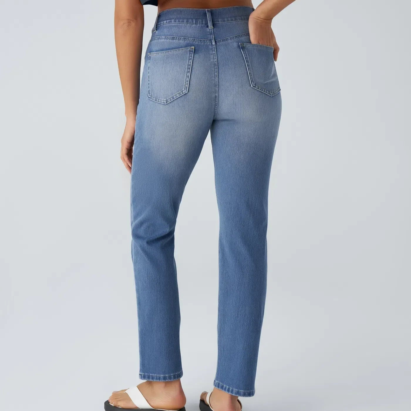 Women's - Comfortable Elastic Trousers - Stylish & Versatile Everyday Wear