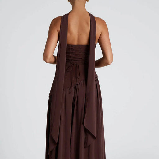 Women's - Strapless Evening Dress - A-Line with Slit