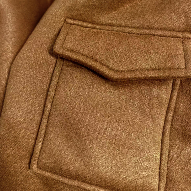 Men's - Warm Lambswool Thick Multi-Pocket Jacket for Winter Comfort