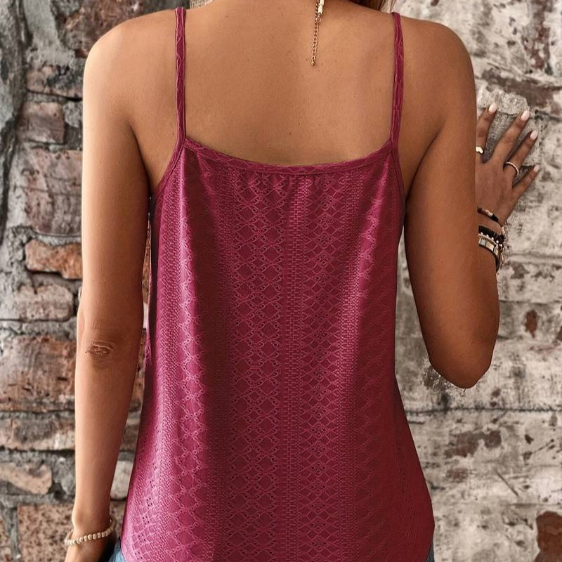 Women's - Casual Sleeveless Lace Blouse - Lightweight Summer Top - Stylish Everyday Wear for Women - Perfect for Warm Days
