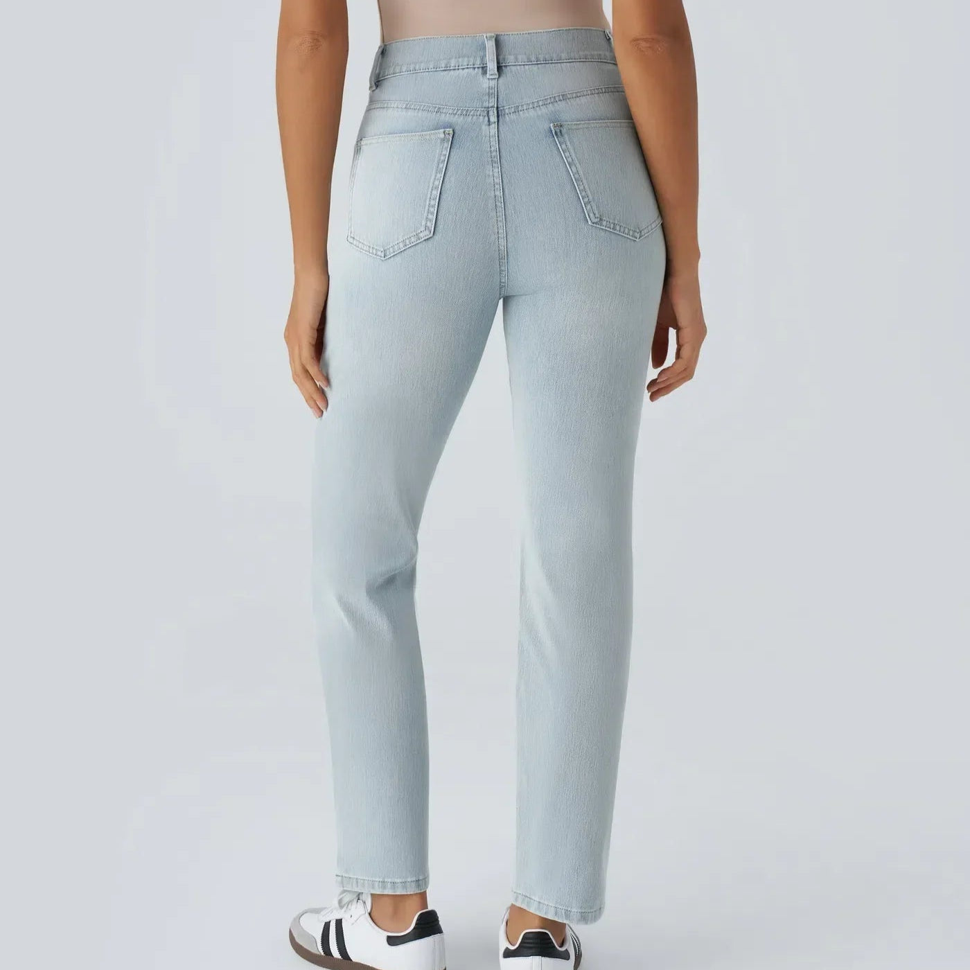Women's - Comfortable Elastic Trousers - Stylish & Versatile Everyday Wear