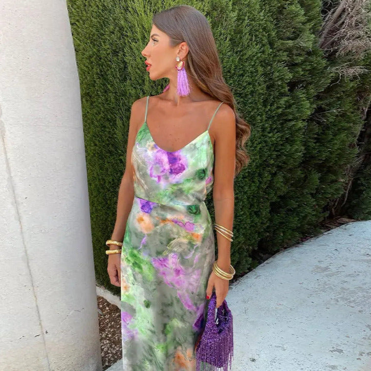 Women's - Floral Maxi Dress - Summer Style