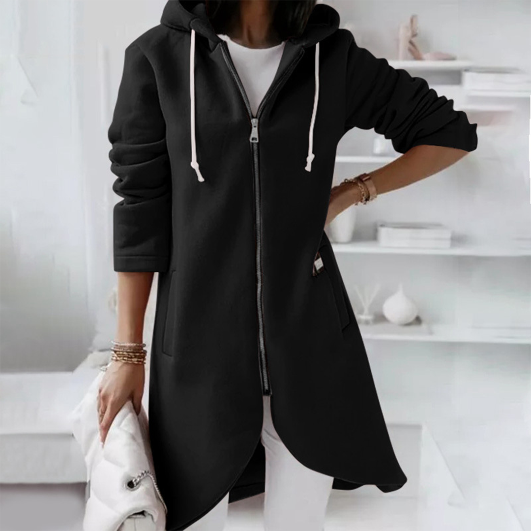 Women - Hoodie - Long Zip-Up - Casual Layer
