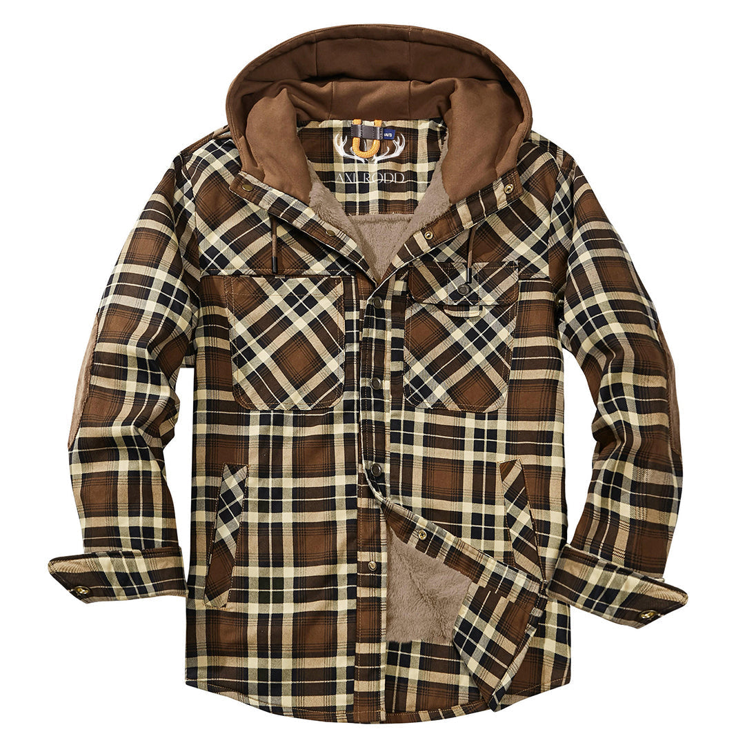 Men's - Lumberjack Hoodie - Cosy Flannel Material - Stylish Casual Wear