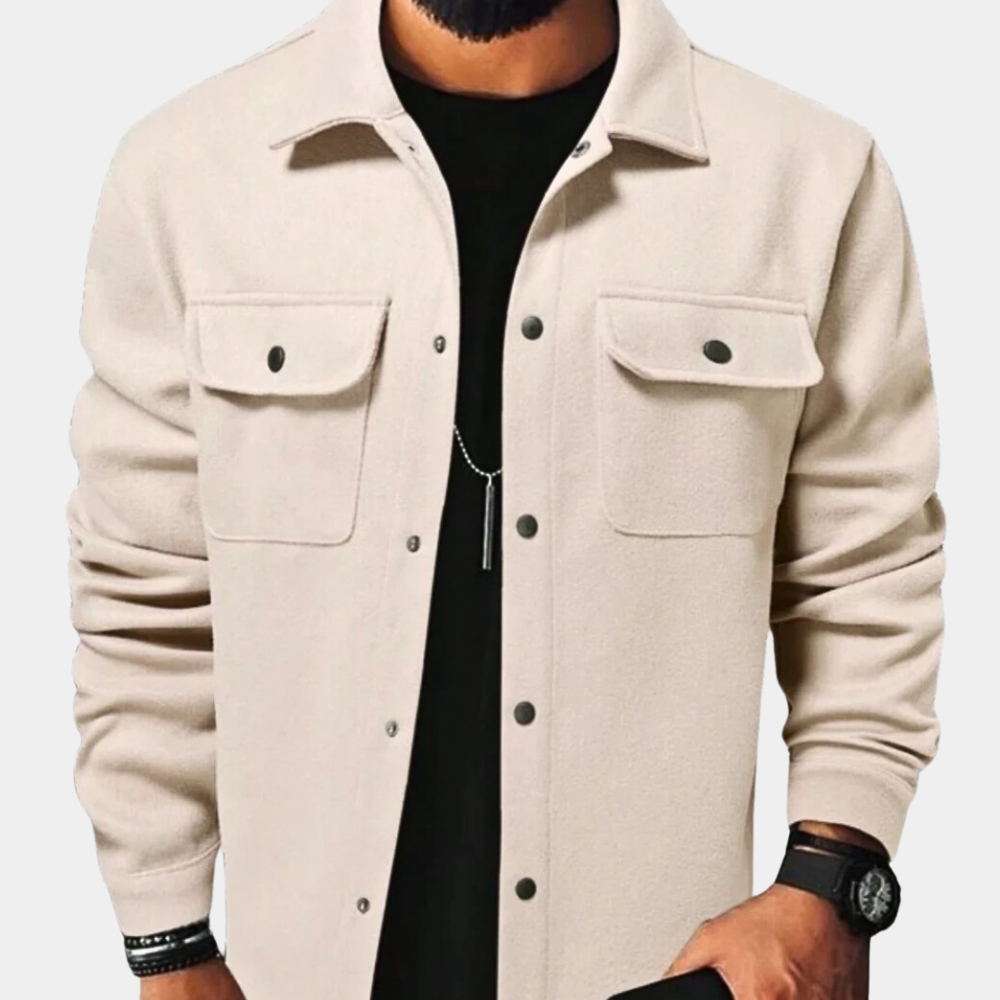 Men's - Button-Down Jacket - Stylish & Versatile - Lightweight Casual Outerwear