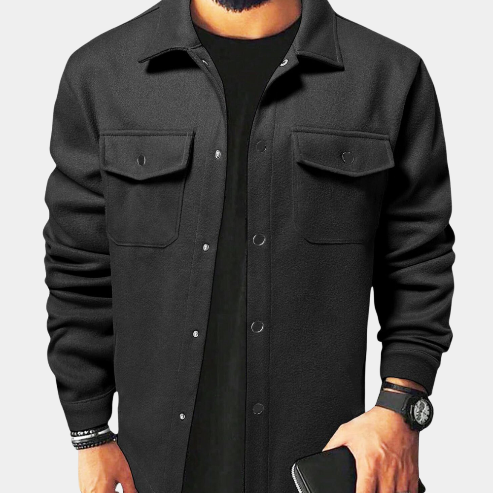 Men's - Button-Down Jacket - Stylish & Versatile - Lightweight Casual Outerwear