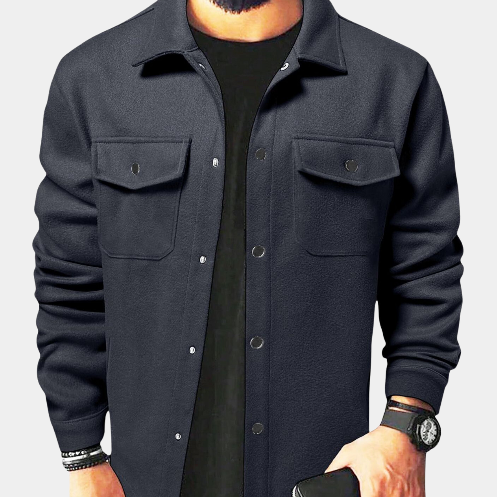 Men's - Button-Down Jacket - Stylish & Versatile - Lightweight Casual Outerwear