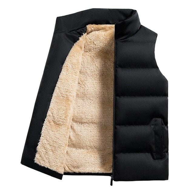 Men's - Warm Zip Waistcoat - Stylish Layering Essential for Cold Weather