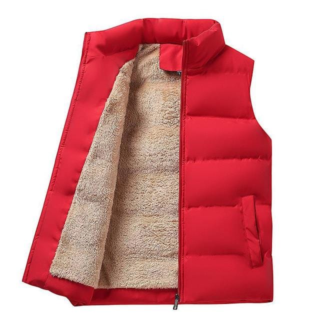 Men's - Warm Zip Waistcoat - Stylish Layering Essential for Cold Weather