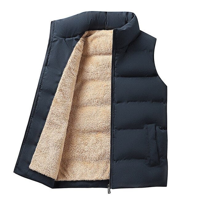 Men's - Warm Zip Waistcoat - Stylish Layering Essential for Cold Weather